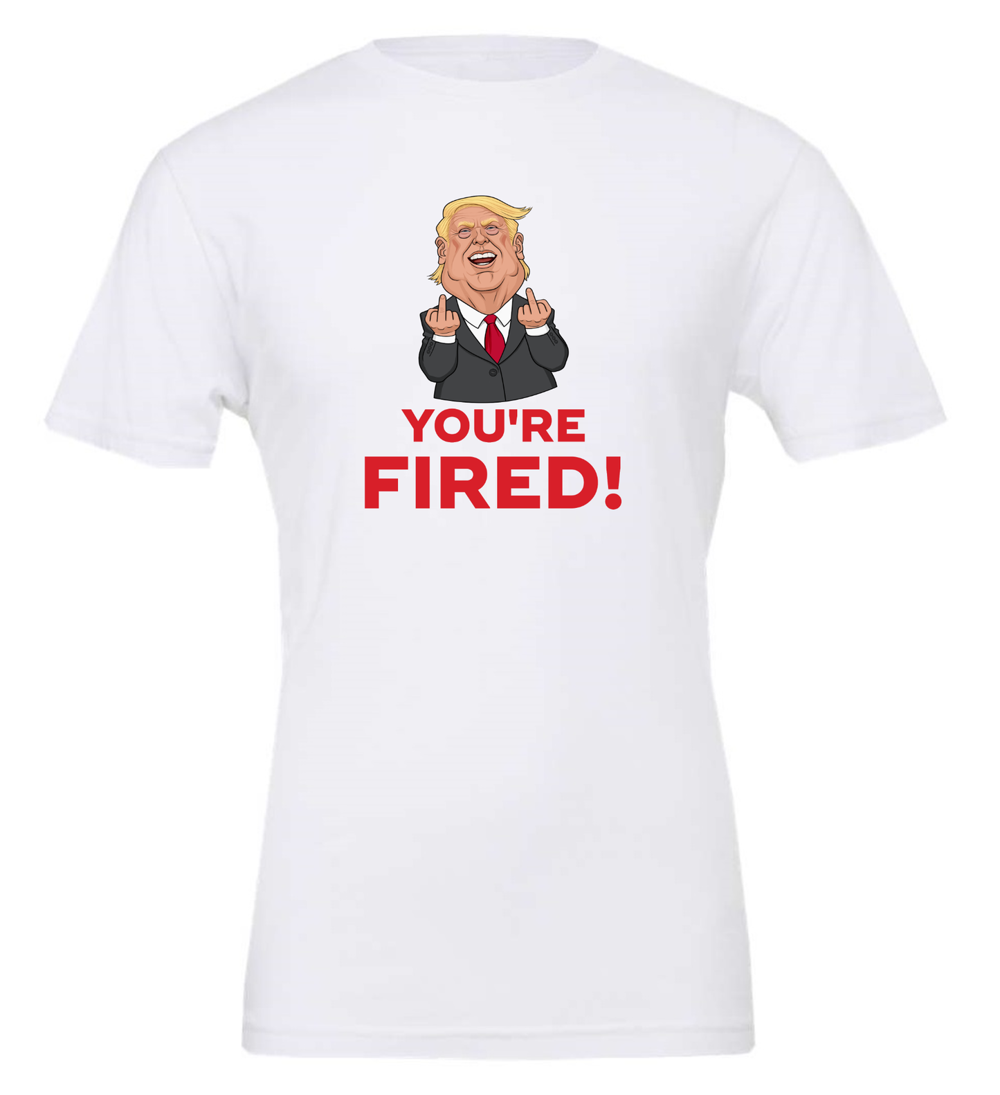 you are fired laughing trump meme white tshirt