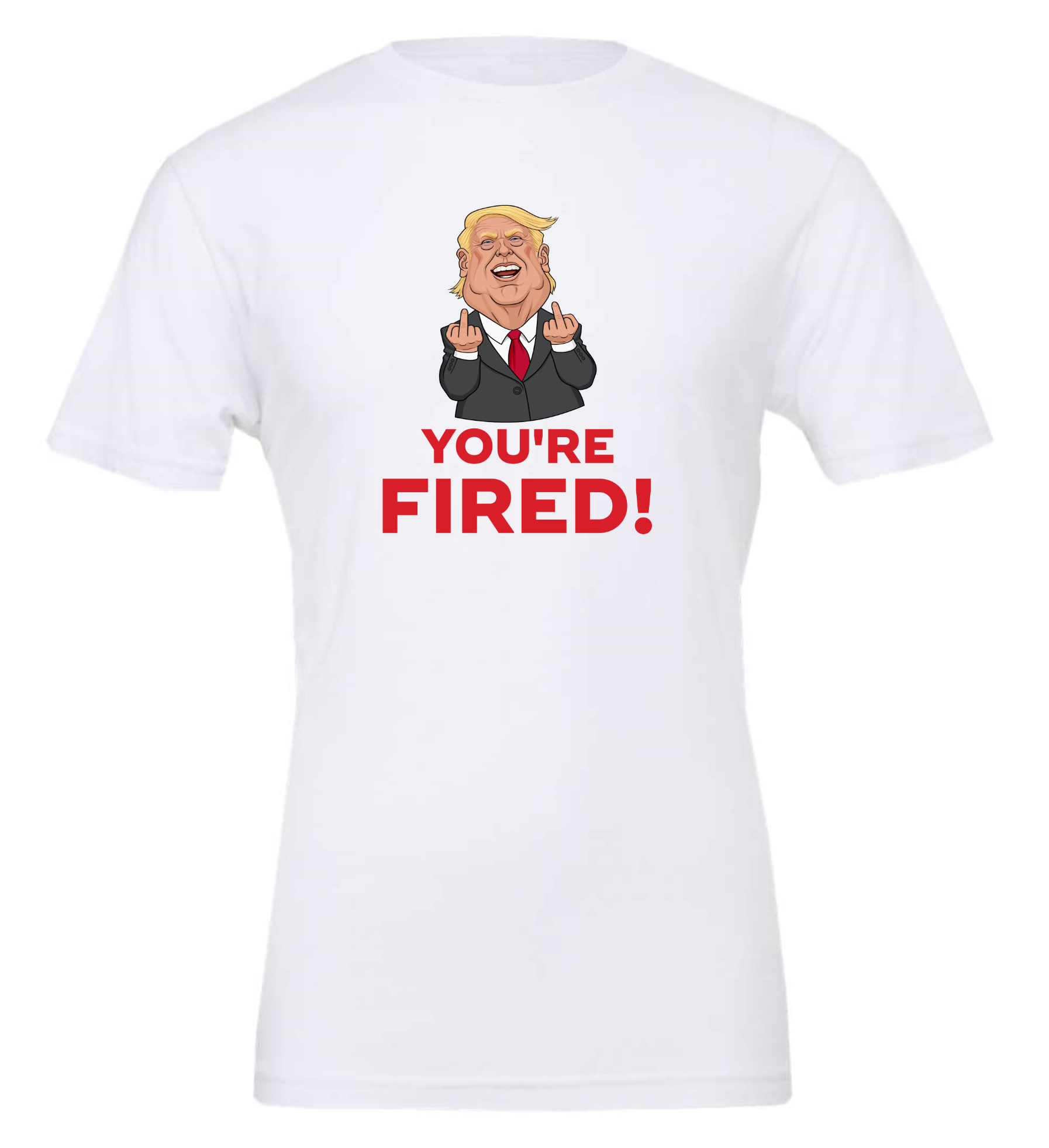 you are fired laughing trump meme white tshirt