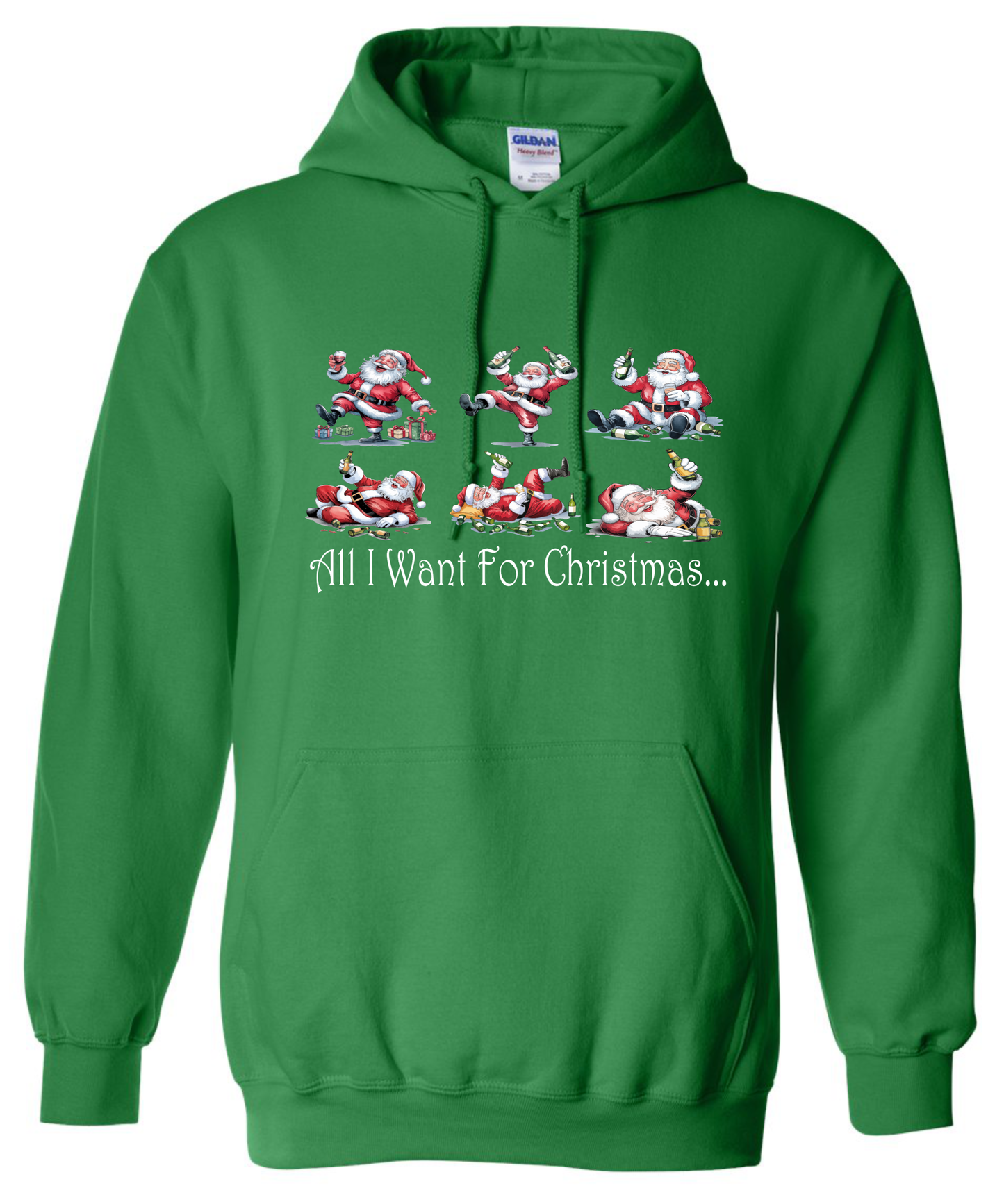 Naughty Christmas apparel green hoodie