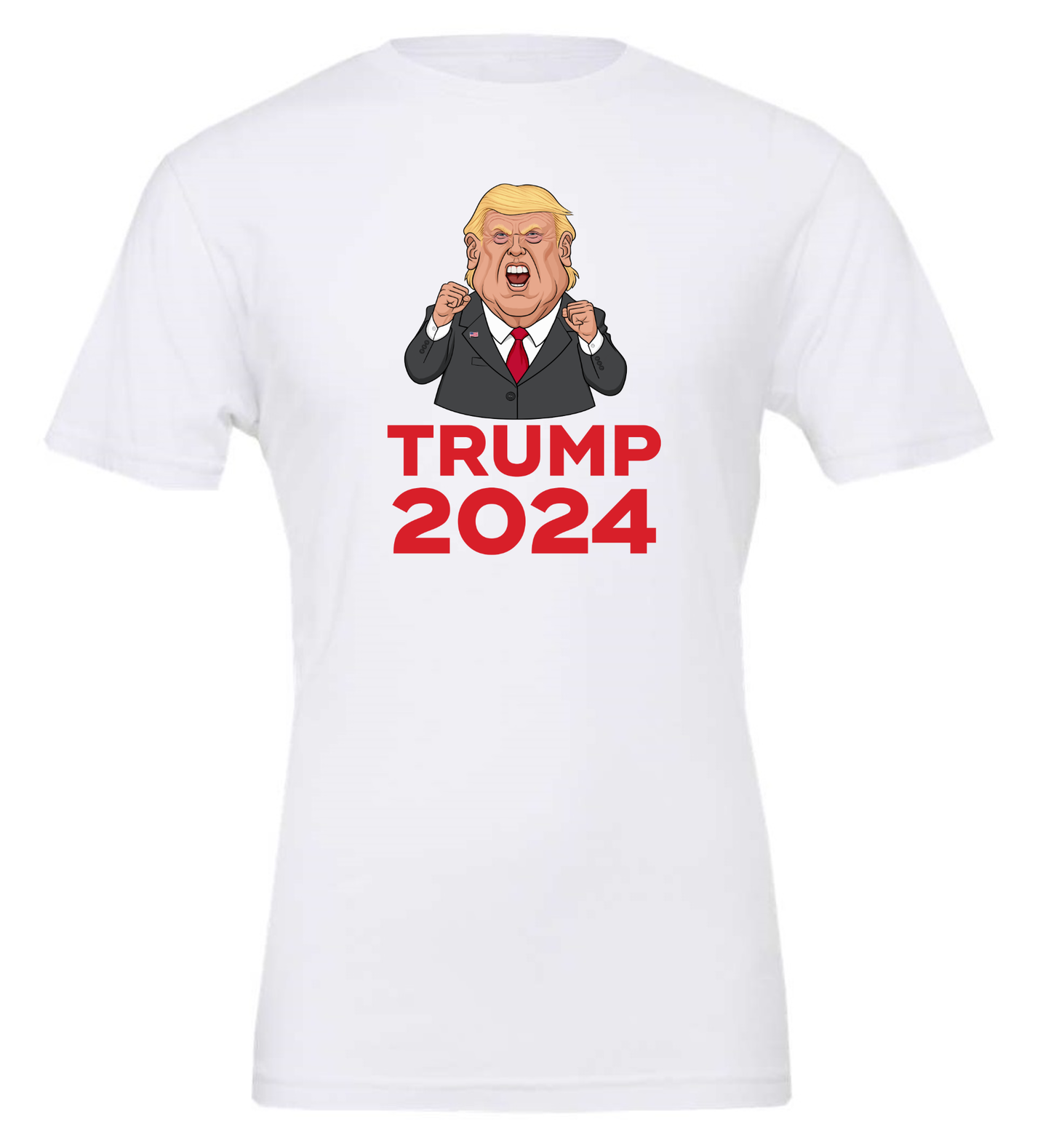 trump 2024 funny mad face white tshirt