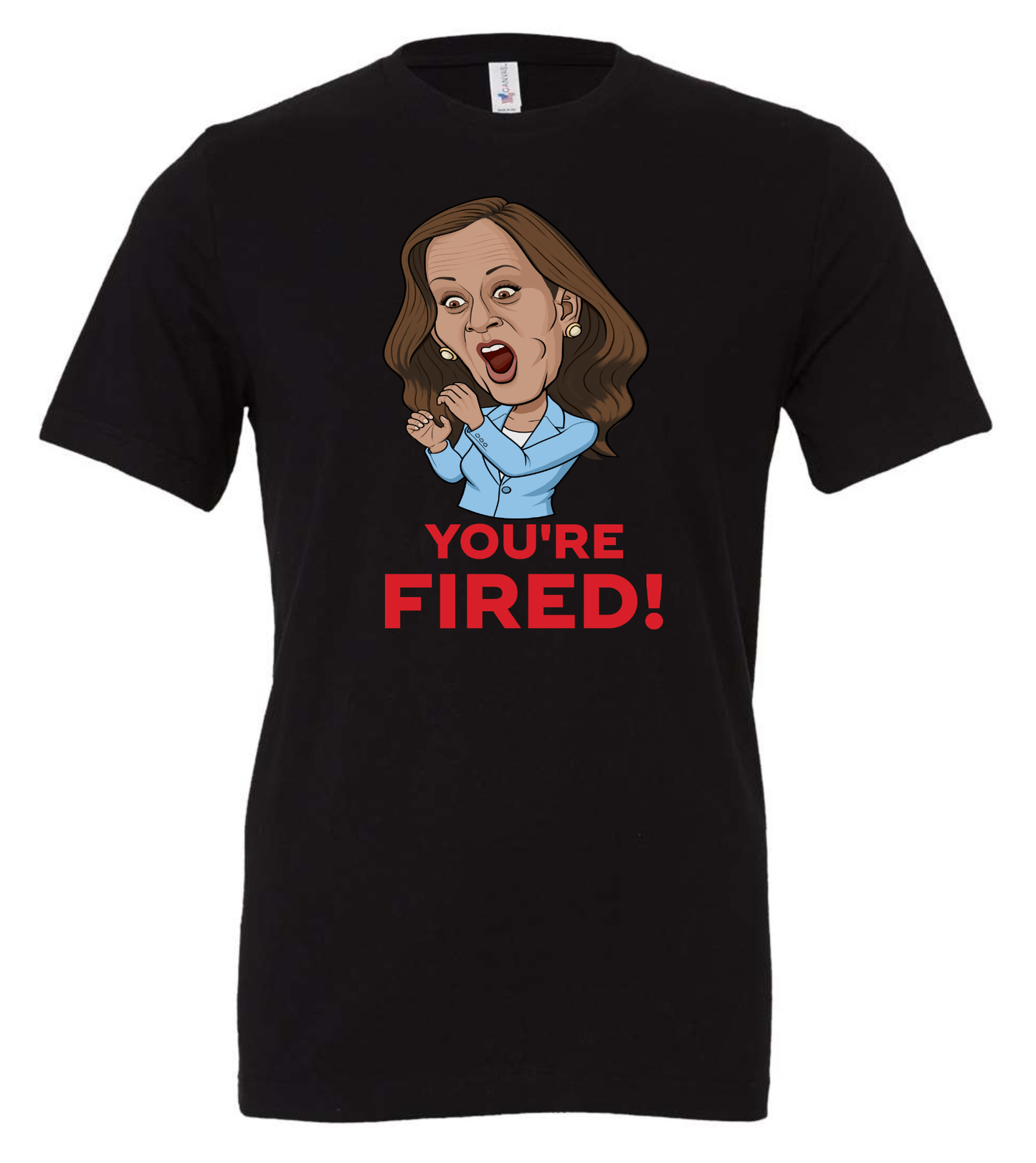 you are fired kamala funny cartoon meme black man shirt