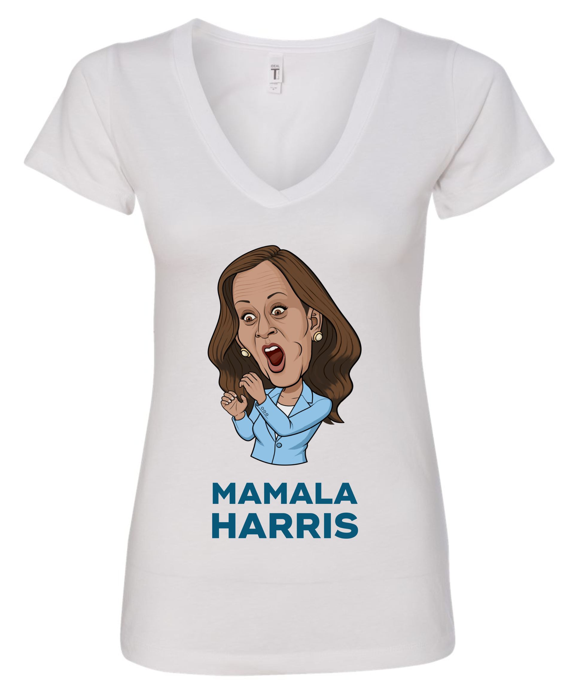 mamala harris kamala harris cartoon white tshirt