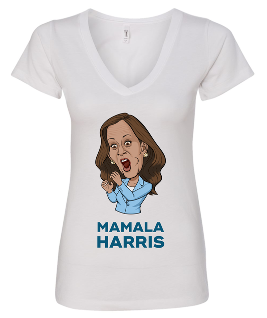 mamala harris kamala harris cartoon white tshirt