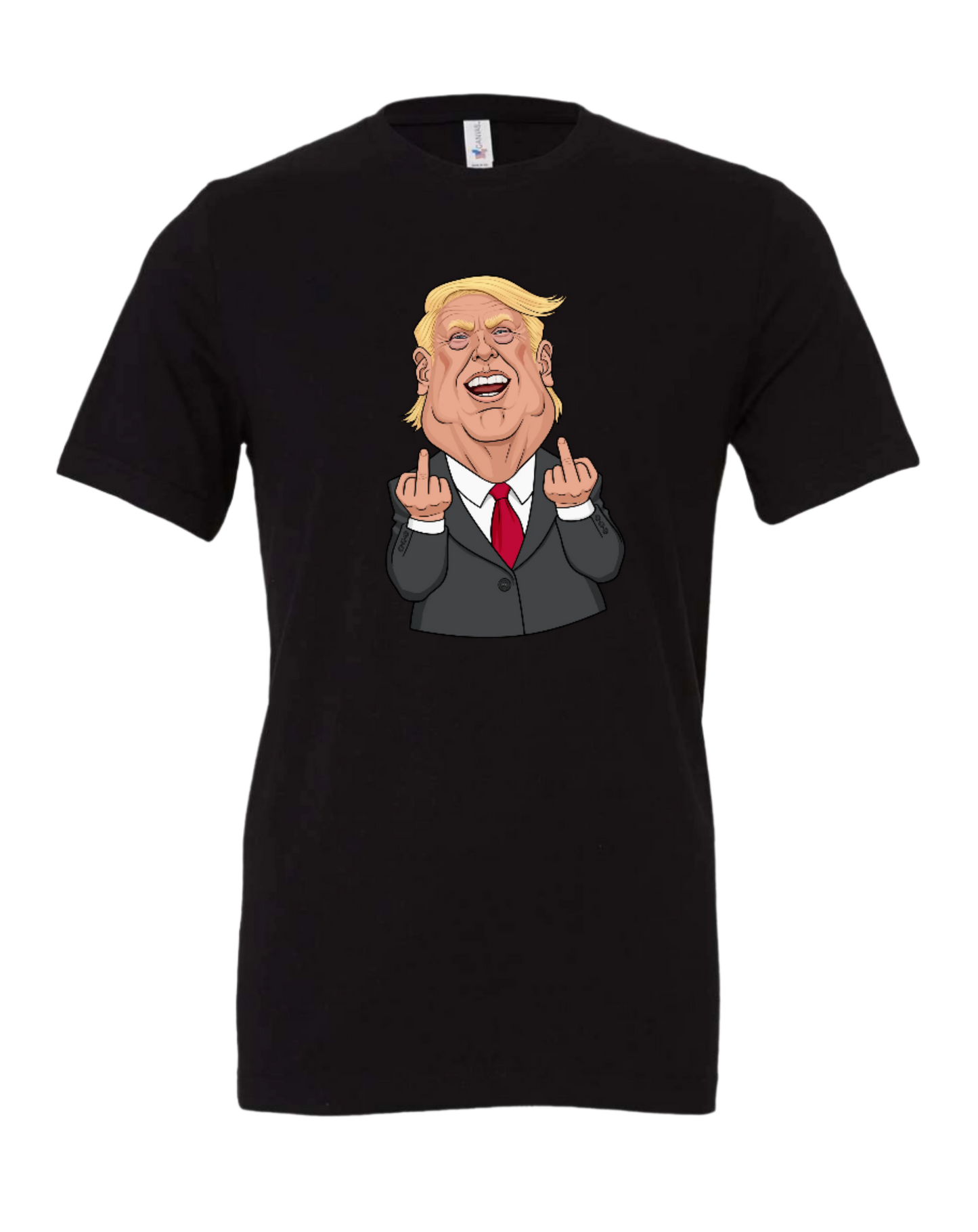 Donald Trump fingers cartoon meme black man shirt