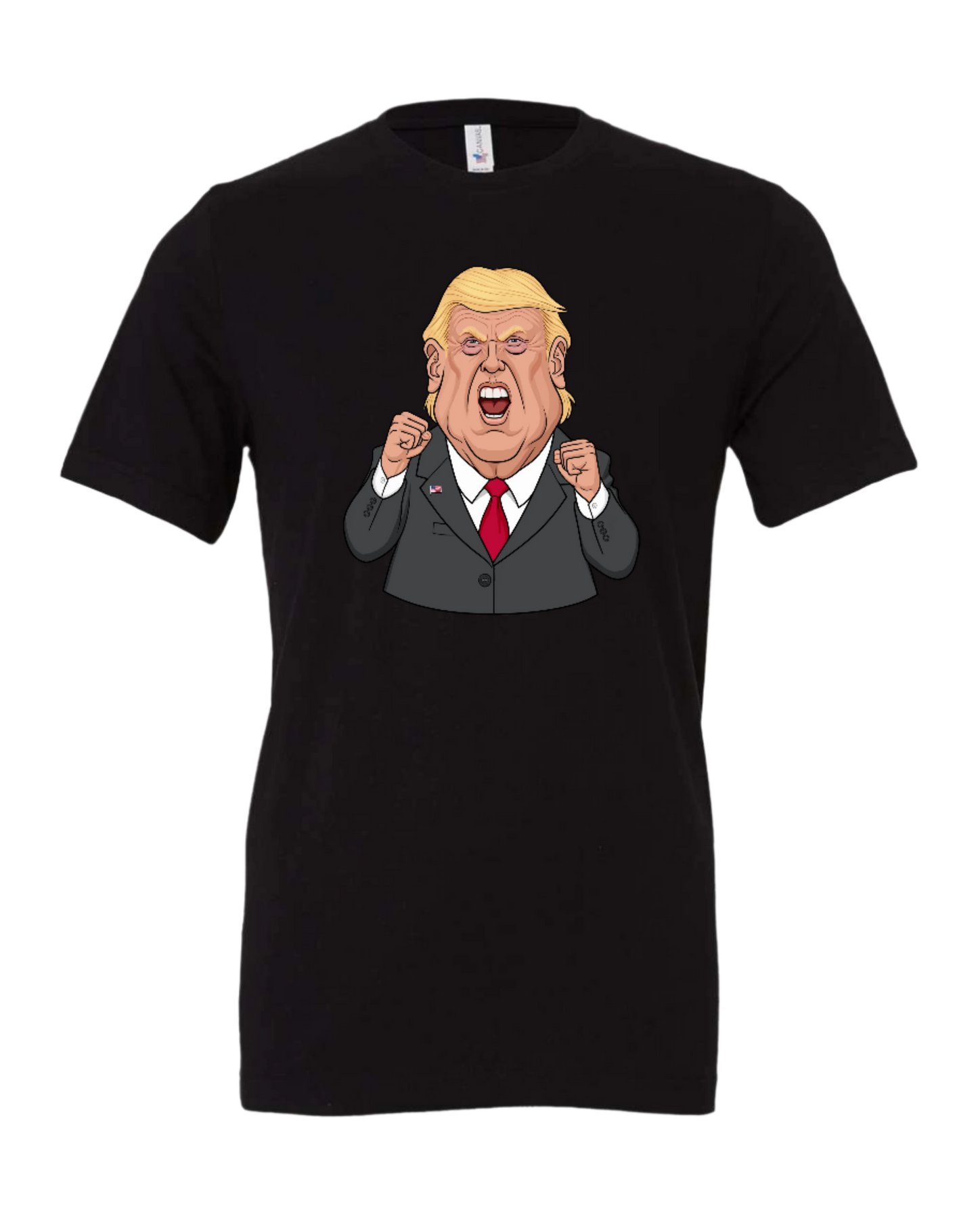 Donald Trump mad face meme cartoon black man shirt