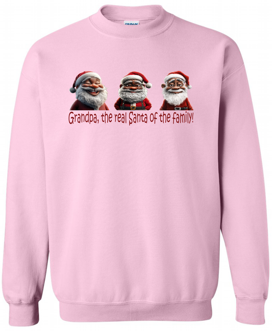 Grandpa Christmas gifts pink sweatshirt long sleeve crewneck