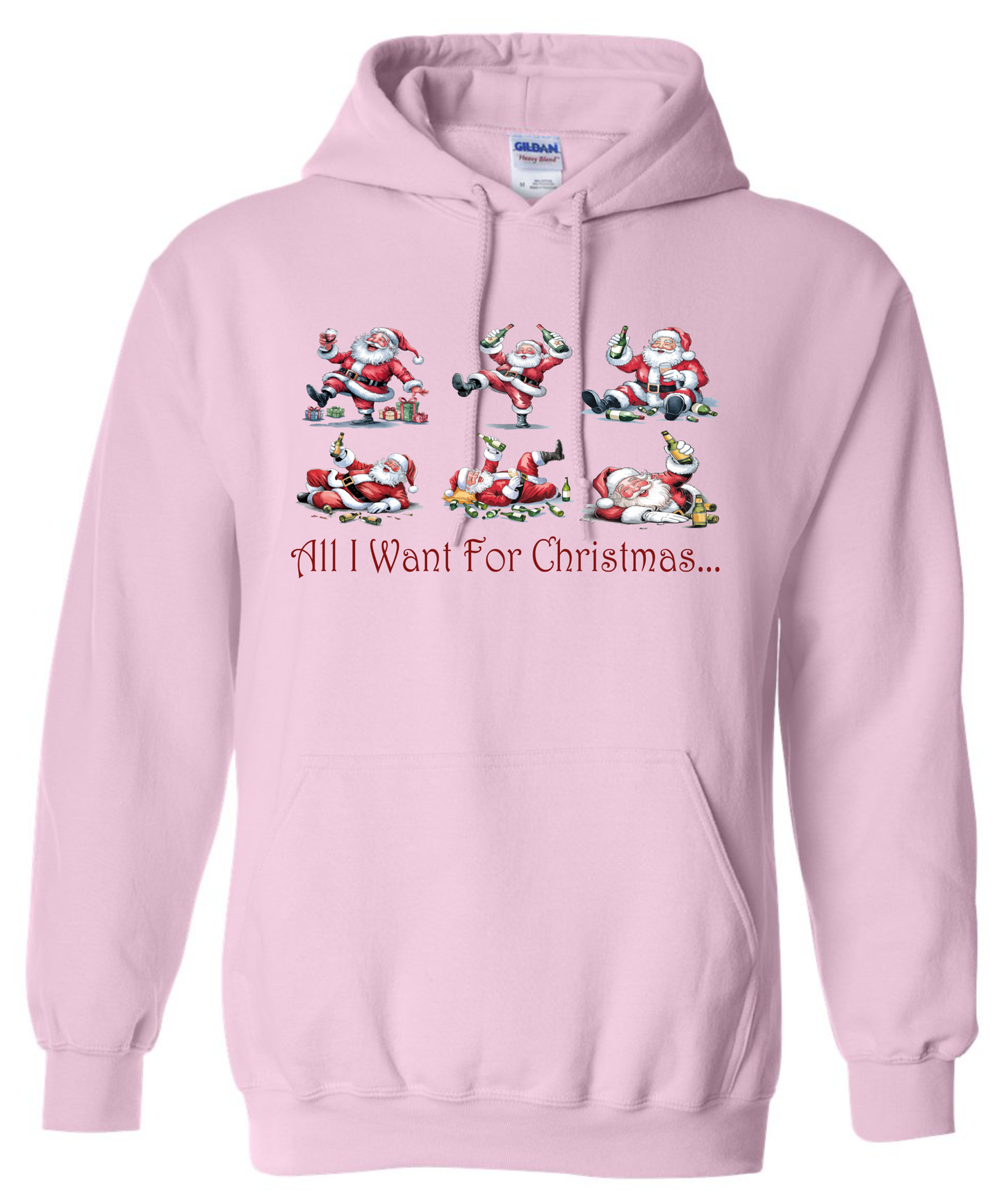 Naughty Christmas apparel pink hoodie