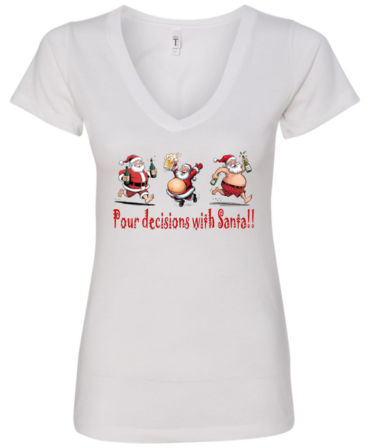 Hilarious Christmas v-neck t-shirt vneck tshirt tee white