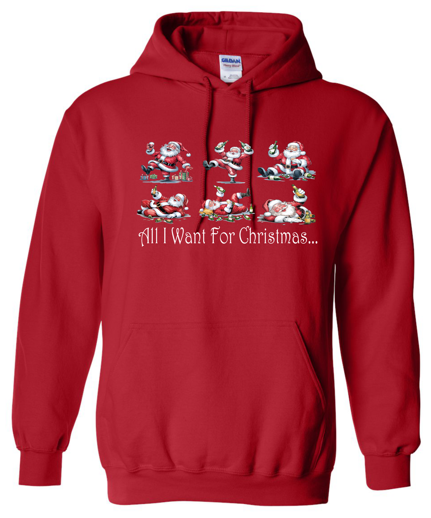 Naughty Christmas apparel red hoodie