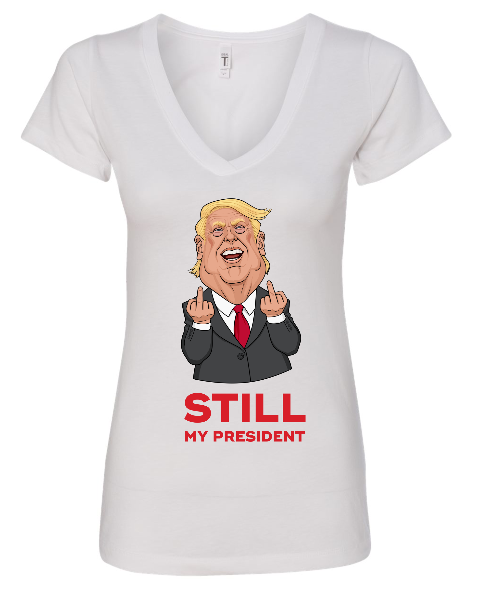 donald trump still my president cartoon white tshirt