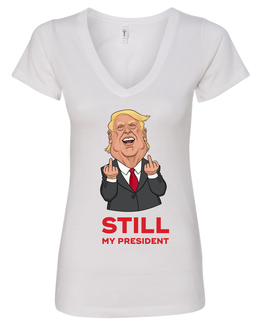 donald trump still my president cartoon white tshirt