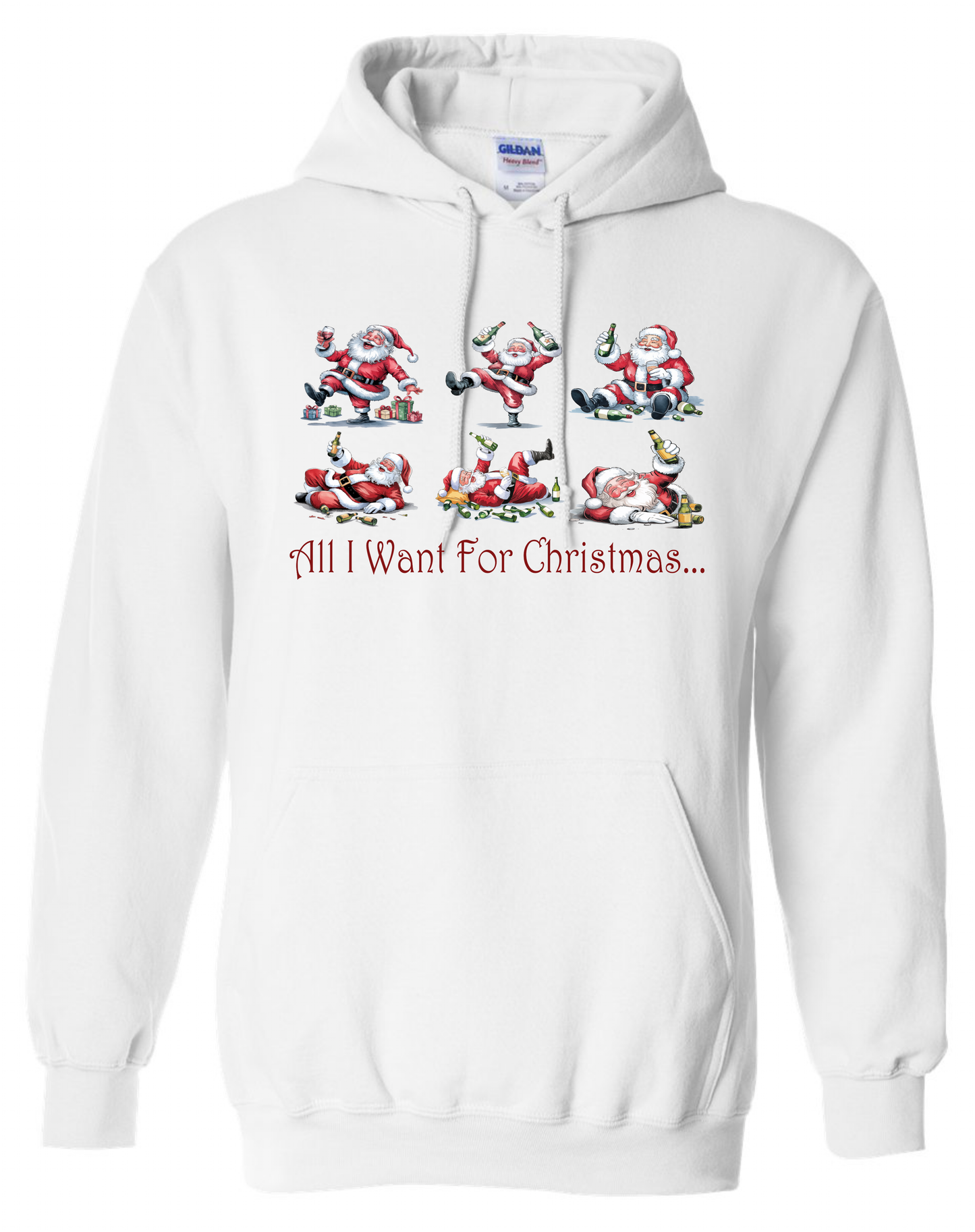 Naughty Christmas apparel white hoodie