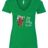 green funny wine v-neck t-shirt featuring a happy old hippie woman with funny glasses holding a cocktail and it says age gets better with wine