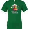 green party t-shirt featuring a drunk old woman with glasses holding two glasses of cocktail in each hand and it says chaos coordinator