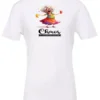 white party t-shirt featuring a drunk old woman with glasses holding two glasses of cocktail in each hand and it says chaos coordinator