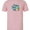 pink plant mom t-shirt with a pot of cactus and it says crazy plant lady