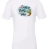 white plant mom t-shirt with a pot of cactus and it says crazy plant lady