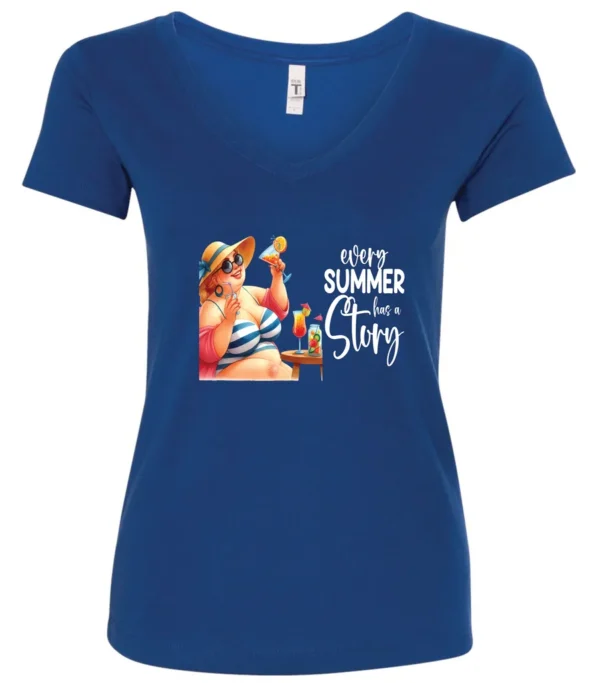 Every Summer Has A Story V-Neck T-Shirt, Men’s/Women’s Casual Tee from ViralFindings.com