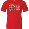red wine lover t-shirt featuring two women hugging and drinking a giant glass of wine and it says group therapy in session