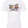 white funny marijuana t-shirt featuring two very old women smoking marijuana that says HIGH, How Are Ya?