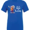 blue alcohol t-shirt featuring a drunk old laughing woman with glasses drinking a cocktail and it says I don’t get drunk, I get awesome