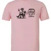 pink sarcastic humor t-shirt featuring a happy man sitting in a chair and holding a beer, saying I'm not weird, I am limited edition