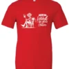 red sarcastic humor t-shirt featuring a happy man sitting in a chair and holding a beer, saying I'm not weird, I am limited edition