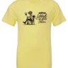 yellow sarcastic humor t-shirt featuring a happy man sitting in a chair and holding a beer, saying I'm not weird, I am limited edition