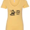 yellow sarcastic humor v-neck t-shirt featuring a happy man sitting in a chair and holding a beer, saying I'm not weird, I am limited edition