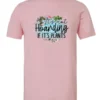 pink plant lover t-shirt with the quote it’s not hoarding if it's plants