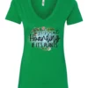 green plant lover v-neck tshirt with the quote it’s not hoarding if it's plants