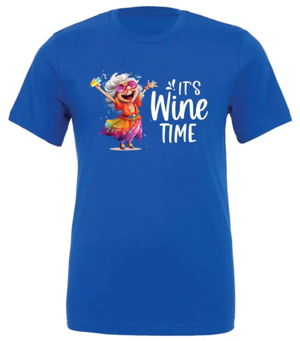 It's Wine Time Crewneck T-Shirt Funny Wine T-Shirt Viralfindings