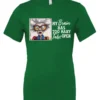green sarcastic humor t-shirt featuring a disheveled old woman, with a look of astonishment and red glasses saying my brain has too many tabs open