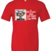 red sarcastic humor t-shirt featuring a disheveled old woman, with a look of astonishment and red glasses saying my brain has too many tabs open