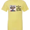 yellow sarcastic humor t-shirt featuring a disheveled old woman, with a look of astonishment and red glasses saying my brain has too many tabs open
