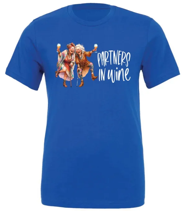 Viralfindings: Partners In Wine Crewneck T-Shirt Funny Wine Lover Tee