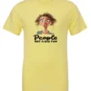 yellow sarcasm lover t-shirt featuring a young girl, with long brown hair and a face of contempt saying people, not a big fan