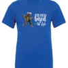 blue marihuana t-shirt featuring a black old woman dancing and it says plant based life style