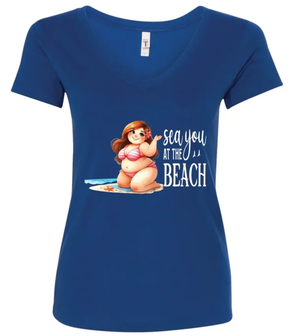 Viralfindings: Sea You At The Beach V-Neck T-Shirt Funny Summer Tee Vacation Graphic T-Shirt