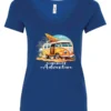 Funny Summer Adventure Graphic V-Neck T-Shirt for Vacation Lovers