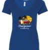 ViralFindings Summer Vibes V-Neck T-Shirt, Funny Unisex Vacation Graphic Tee