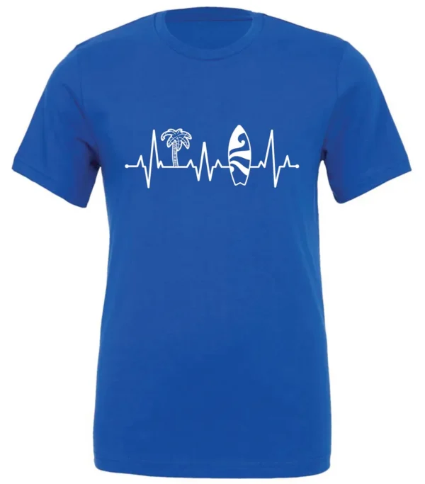 ViralFindings Surf Beat Crewneck T-Shirt, Funny Unisex Summer Surf Graphic Tee