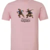 pink tequila t-shirt featuring two dancing black rasta grandmas wearing glasses with the quote ‘Trust me, you can dance – Tequila
