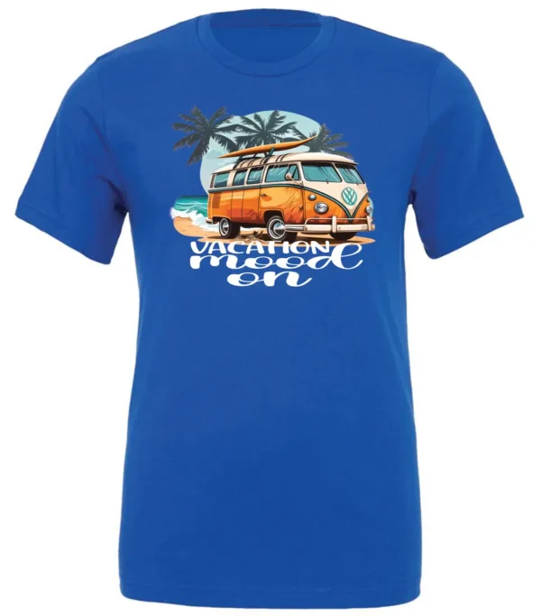 Funny Vacation Mood On Graphic Crewneck T-Shirt for Travel and Beach Lovers