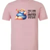 pink sarcastic alcohol t-shirt featuring a fat woman drinking a cocktail and it says you look like I need another drink.