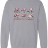 silver drunk santa sweatshirt featuring six drunk santa claus with the beer in both hands and says all I want for Christmas…