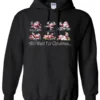 black drunk santa hoodie featuring six drunk santa claus with the beer in both hands and says all I want for Christmas...