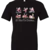 black drunk santa t- shirt featuring six drunk santa claus with the beer in both hands and says all I want for Christmas…