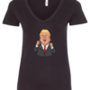 Donald Trump very angry v-neck black