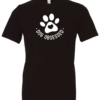 black dog lover t-shirt saying dog obsessed